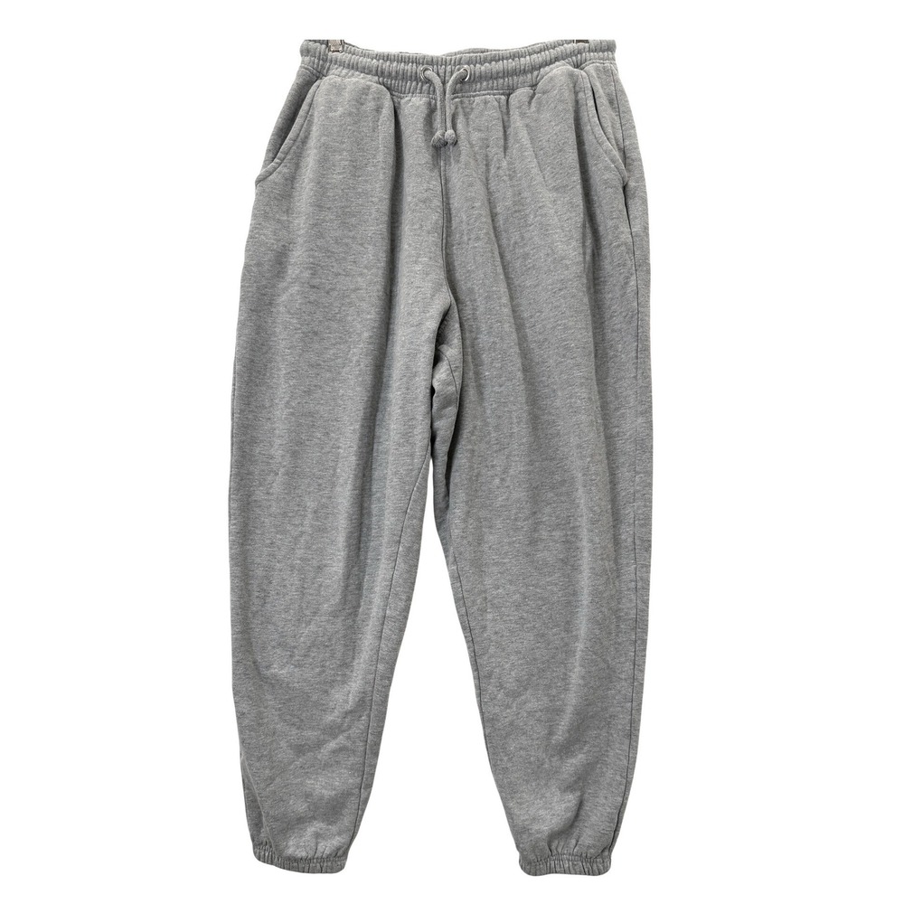Missguided Women's Heather Gray Fleece Lined Joggers Sweatpants US 8 Drawstring